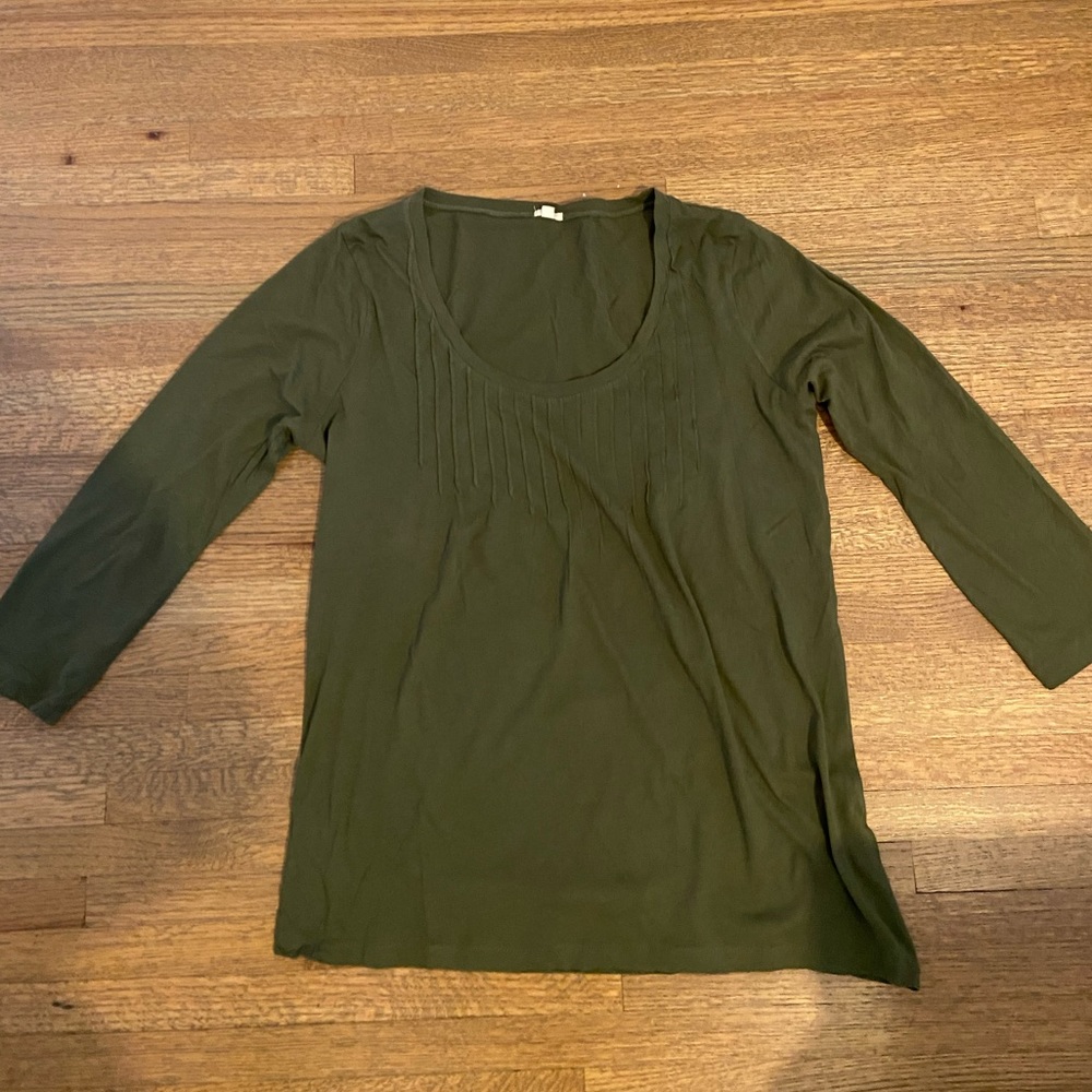 J.Crew green long sleeve t shirt